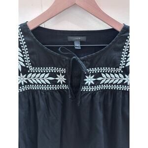 J.Crew Embroidered Voile Cotton Blouse Top szS